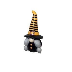 Evergreen Enterprises 9in Ceramic Witchy Gnome Halloween Garden Statue 2CG341